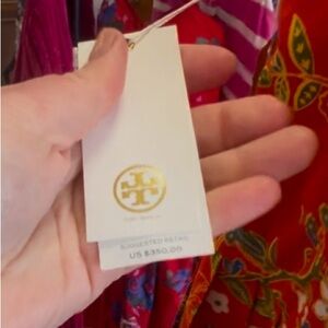 Tory Burch Red Floral Dress